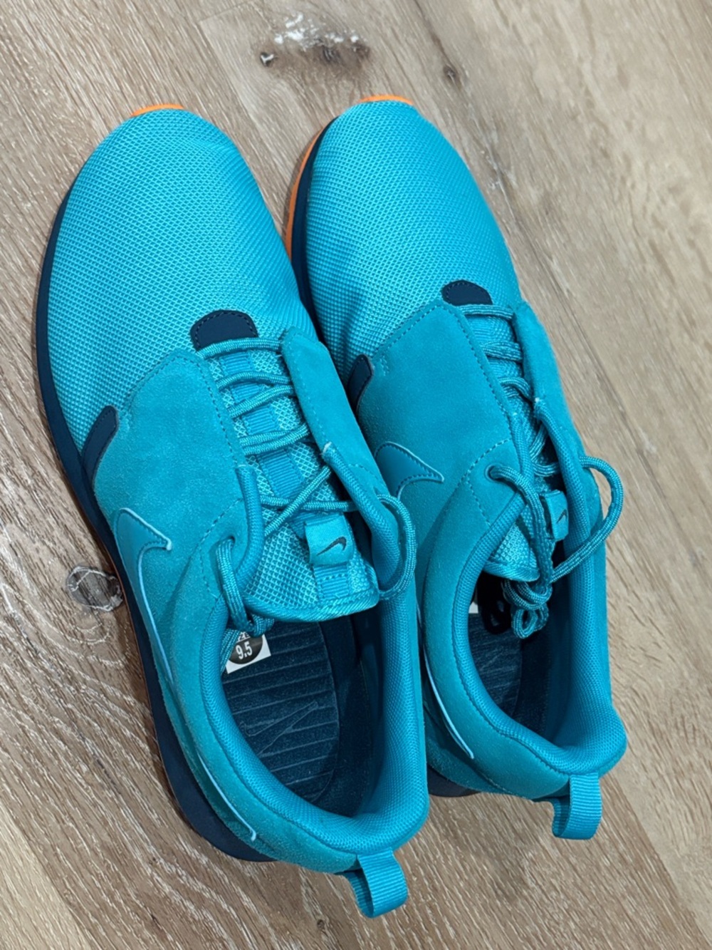 NIB [Nike] Roshe Run NM Athletic Shoes in Dusty Cactus/Spice Blue Men’s 9.5 - Picture 7 of 11